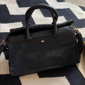Henri Bendel Black Used Leather Tote